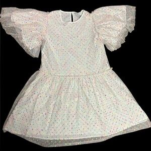 Stella McCartney Kids White dress, confetti dots